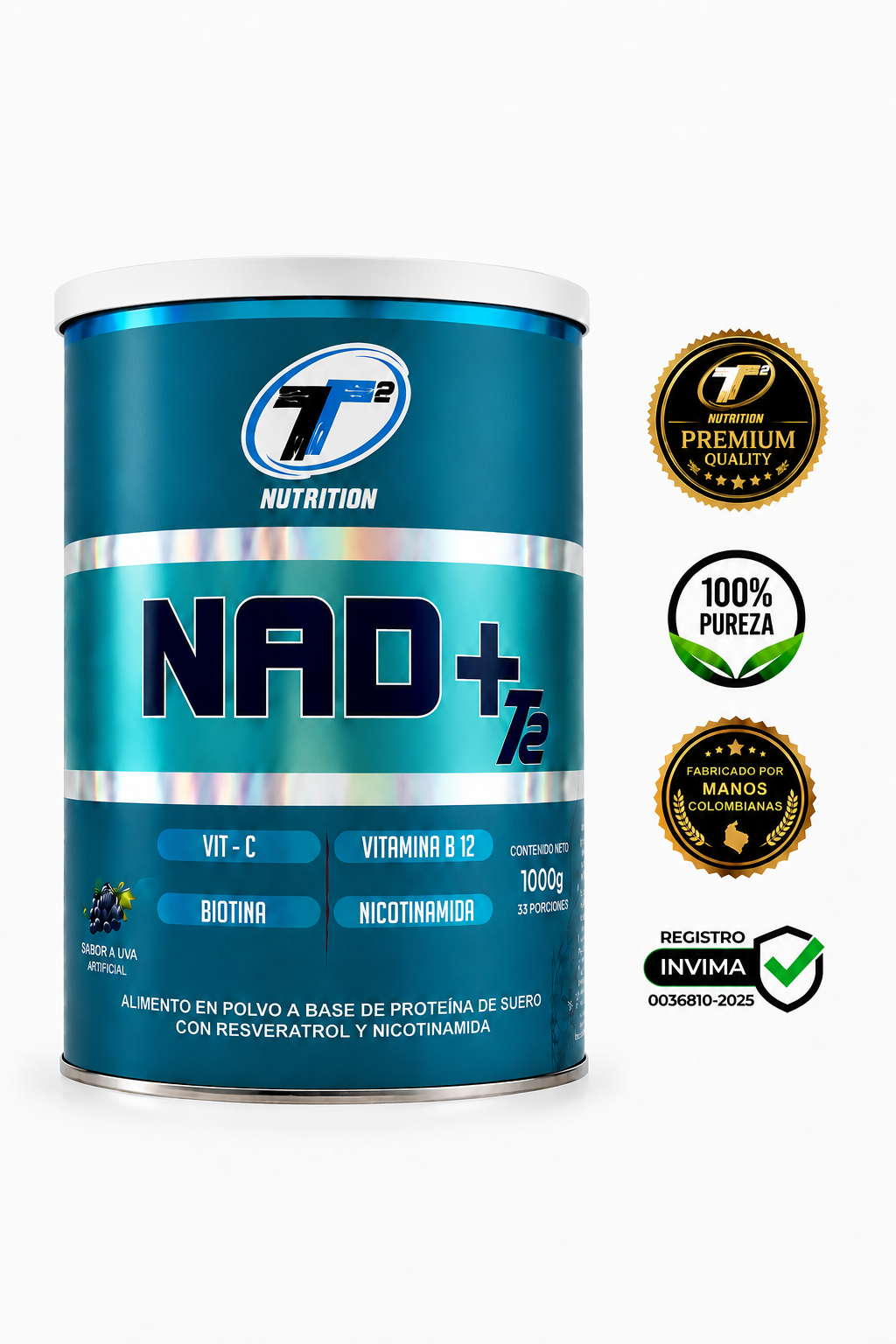 NAD+ T2 — 30 cápsulas · 870 mg c/u